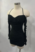 Carregue a imagem no visualizador da Galeria, Reina Rhinestone Dress- Black
