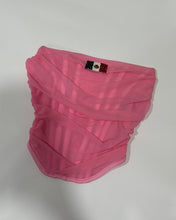 Cargar imagen en el visor de la Galería, Mexico Bedazzled Corset Top- Pink
