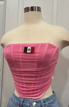 Load image into Gallery viewer, Mexico Bedazzled Corset Top- Pink
