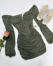 Load image into Gallery viewer, Lily Dress- Olive Green (PLUS SIZE)
