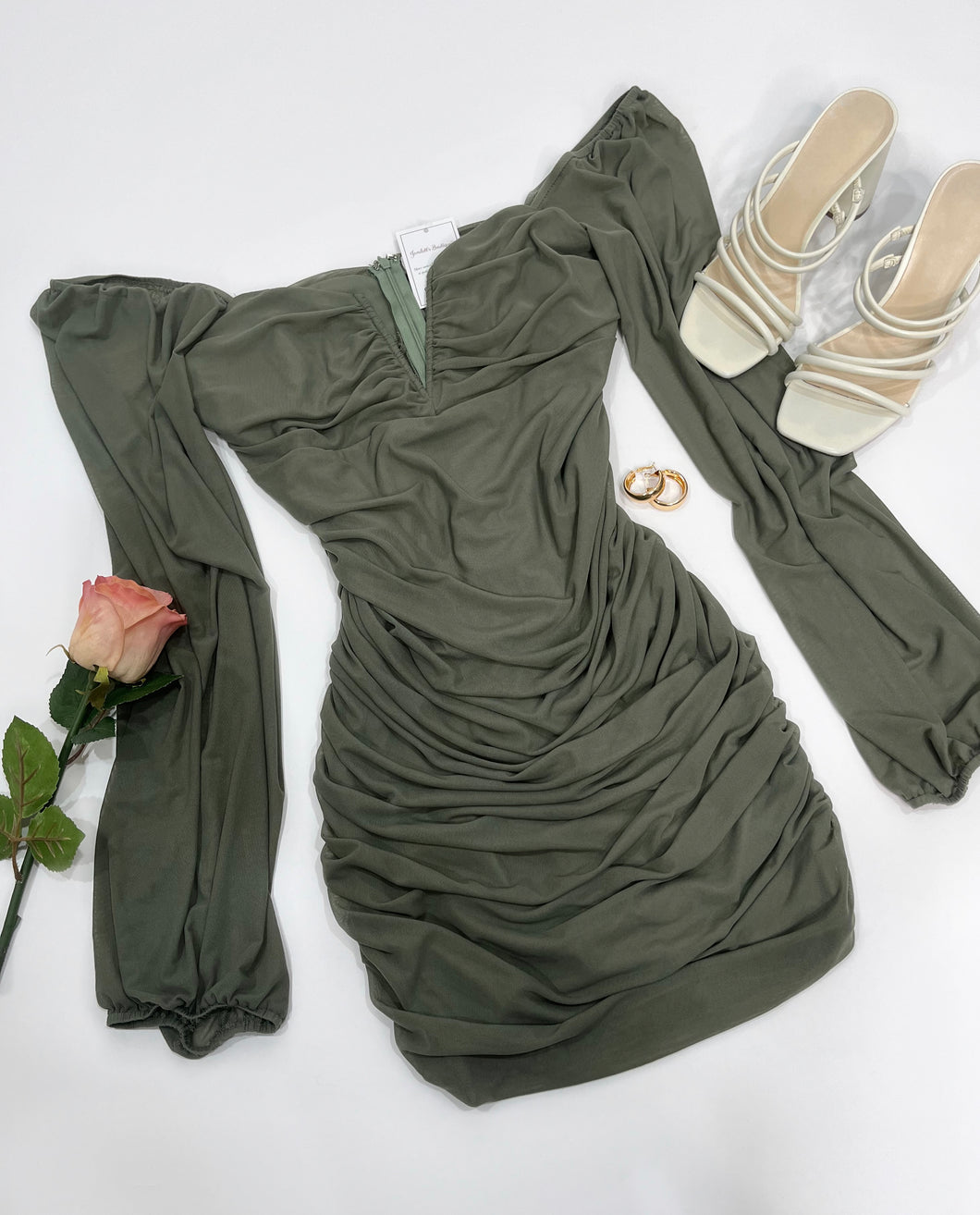 Lily Dress- Olive Green (PLUS SIZE)
