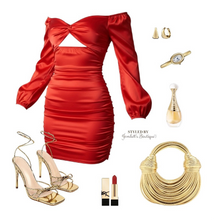 Load image into Gallery viewer, Red Angel Dress- Red
