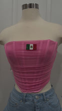 Load and play video in Gallery viewer, Mexico Bedazzled Corset Top- Pink
