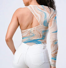 Load image into Gallery viewer, Scarlett Bodysuit- Multi/Marble Pattern

