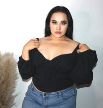 Load image into Gallery viewer, Ebony Top- Black (Plus Size)
