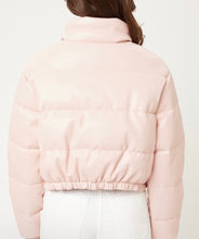 Carregue a imagem no visualizador da Galeria, Olivia Leather Puffer Jacket- Light Pink
