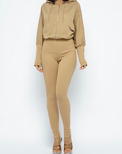 Load image into Gallery viewer, Vanilla Hooded Jumpsuit- Nude
