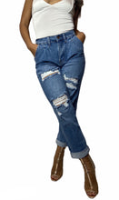 Load image into Gallery viewer, Be You Distressed Boyfriend Jeans- Medium Stone
