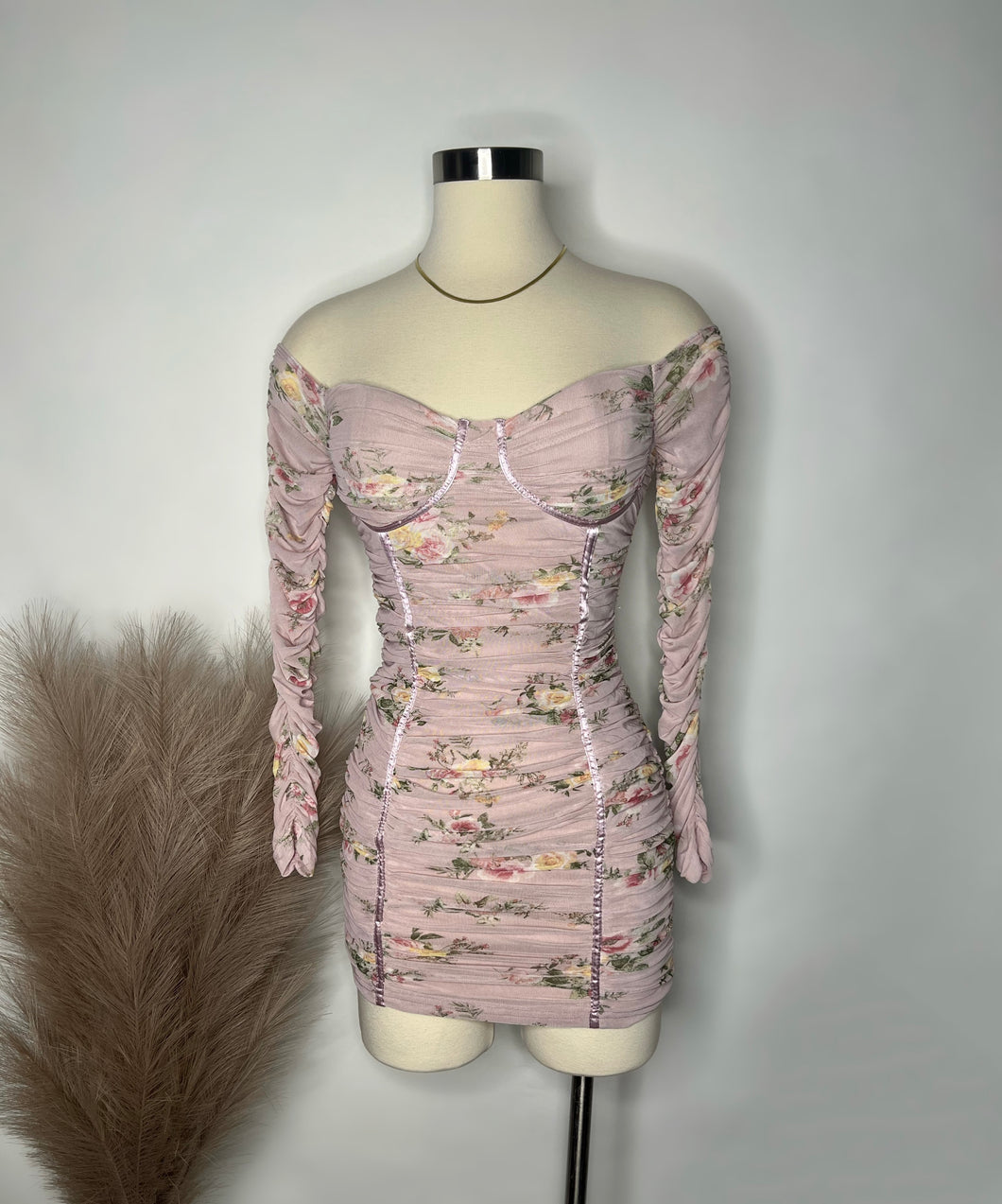 Evelyn Dress- Light Pink/Floral